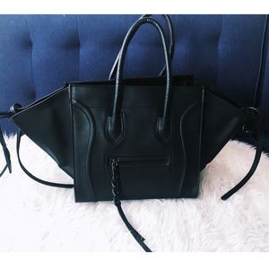 Faux Leather Tote Bag